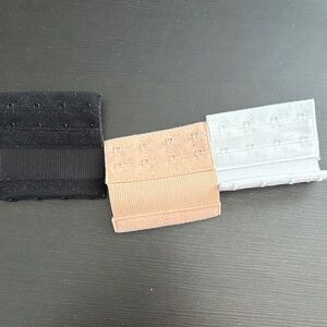 Bra Extender Set in Black, Tan, and Gray